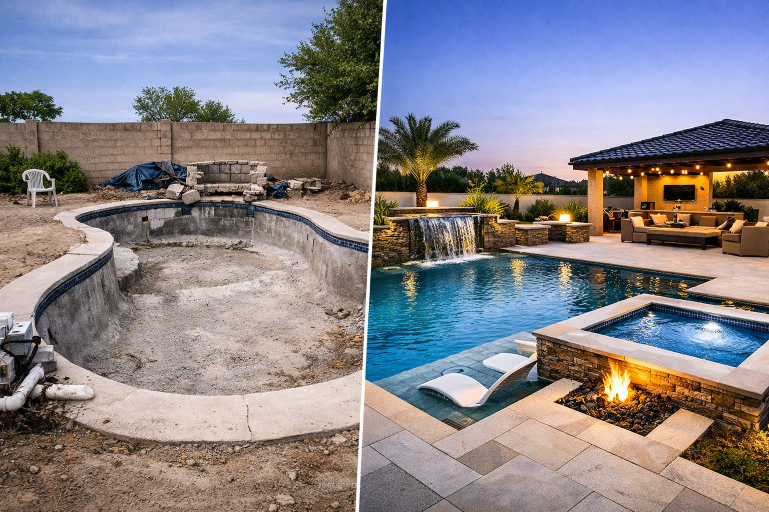 custom pool transformation az